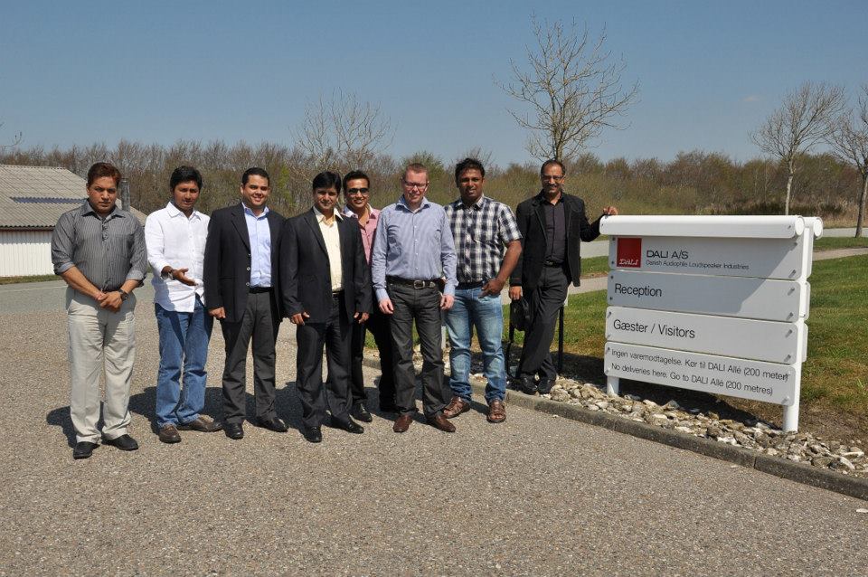 The Indian delegation with Area Sales Manager for India, Michael Nielsen